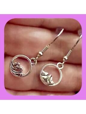 Unique Lovely Petite Miniature“America The Beautiful" EarringsMountains To Sea!